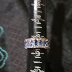 Elegant Blue and Silver Women's Ring